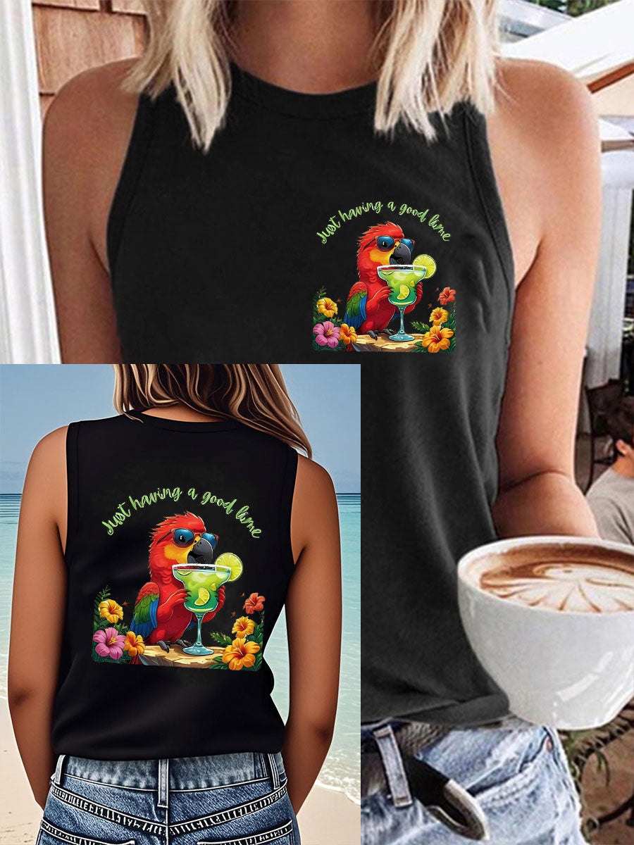 Women's Jimmy Buffet style having a good lime Vests