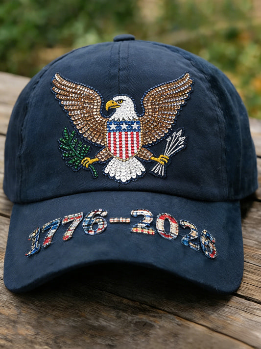 Unisex  Retro American Independence Day  Washed Cap