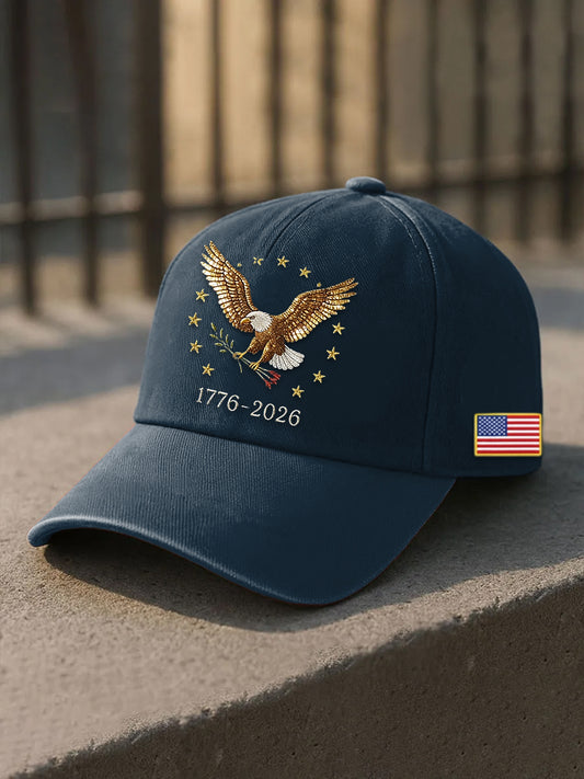 Unisex  Retro American Independence Day  Washed Cap