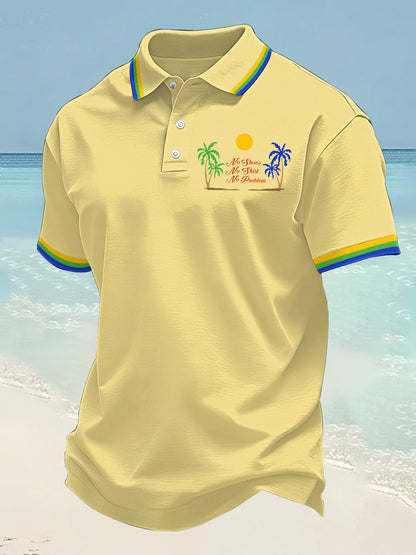 Men's No Shoes No Shirt No Problems Print Casual Top