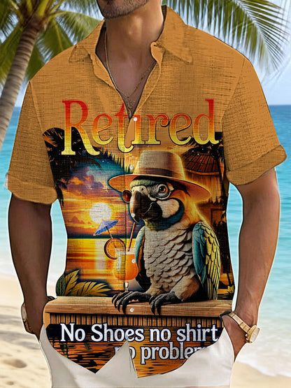 Men's No Shoes No Shirt No Problems Printed Casual Shirt