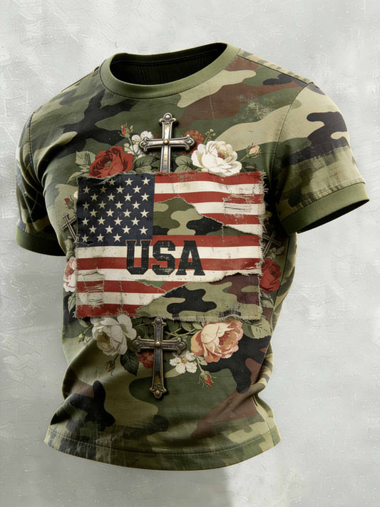 Men's Vintage Anniversary Celebration Printed Casual T-Shirt