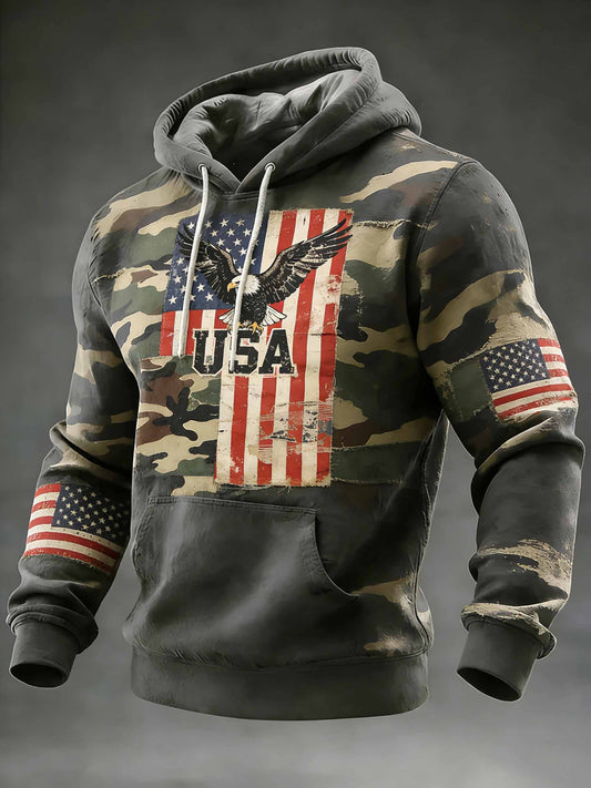 Men's Vintage Anniversary Celebration Printed Casual Sweatshirt