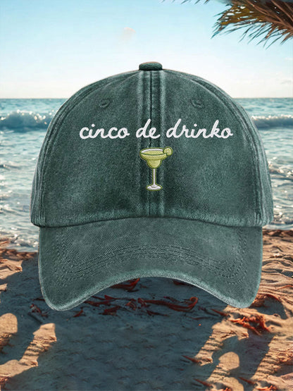 Unisex Cinco De Drinko Vacation Style Margarita Print Hat