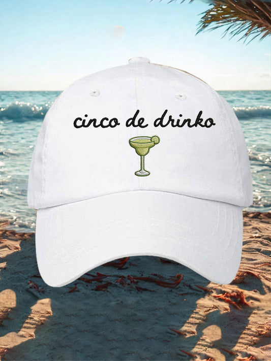 Unisex Cinco De Drinko Vacation Style Margarita Print Hat