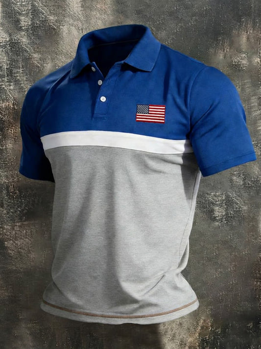 Men's American Flag Printed Shirt