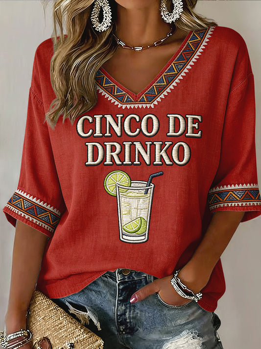 Women's Retro Tequila Cinco de Mayo T-Shirt