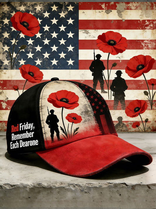 Red Friday Printed Casual Unisex Hat