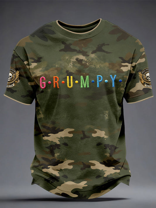 Men's old fuckers club grumpy camouflage T-shirts
