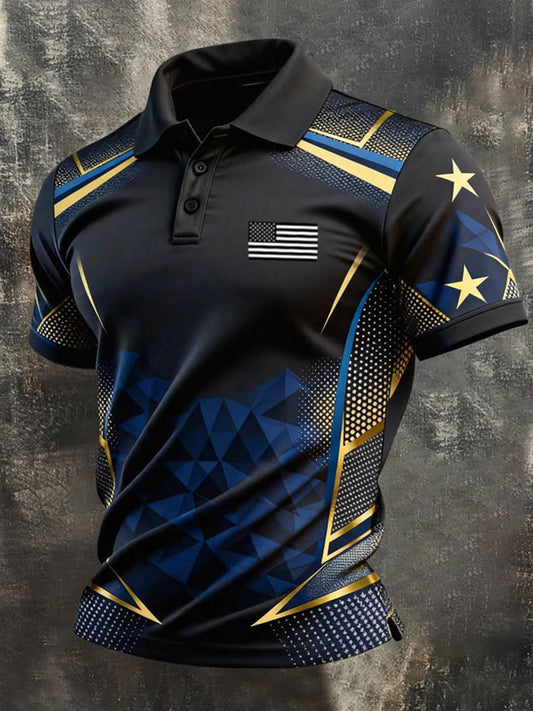 Men's Retro Patriot Print Shirt