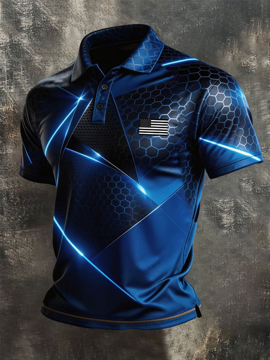 Men's Retro Patriot Print Shirt