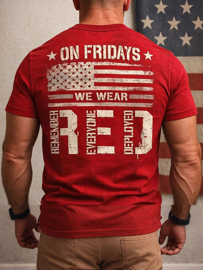 Men's 'on Fridays we wear remember everyone deployed' T-shirts