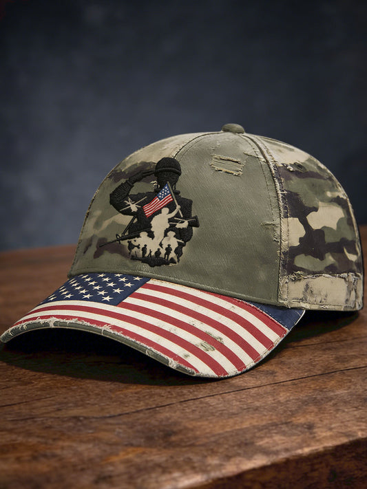 Unisex Veteran Memorial Day Printed Hat