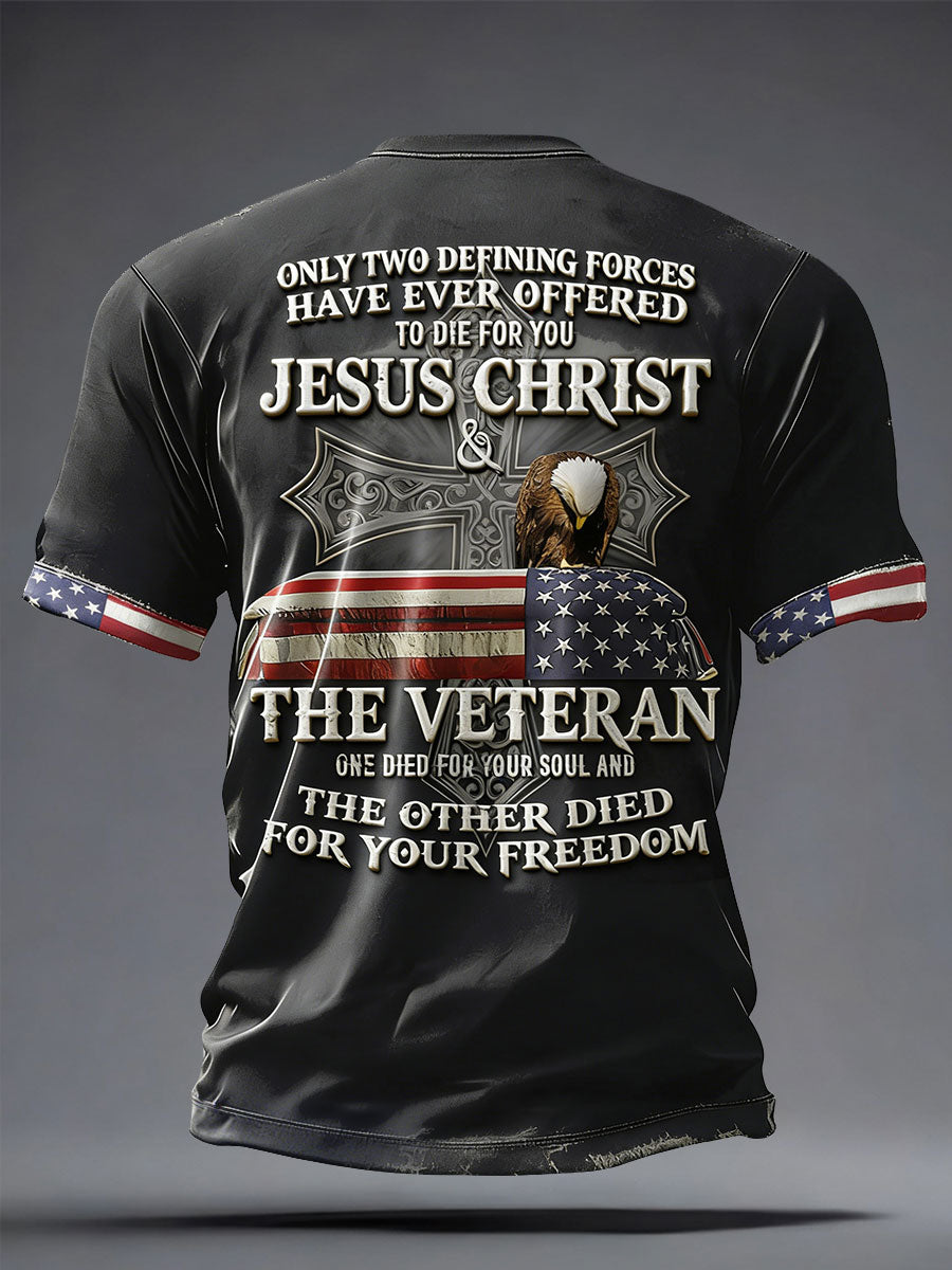Men's Veteran Memorial Day Printed T-shirt