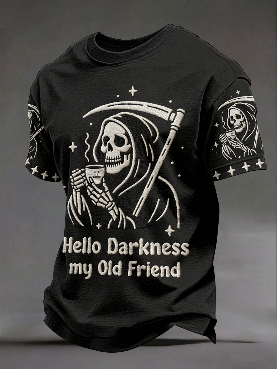 Men's 'hello darkness my old friend' T-shirts