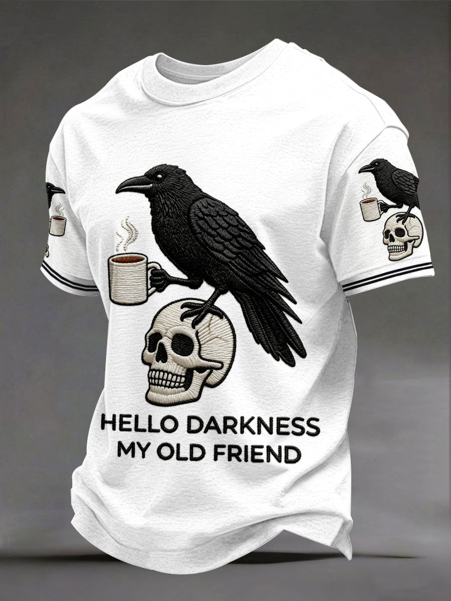 Men's 'hello darkness my old friend' T-shirts