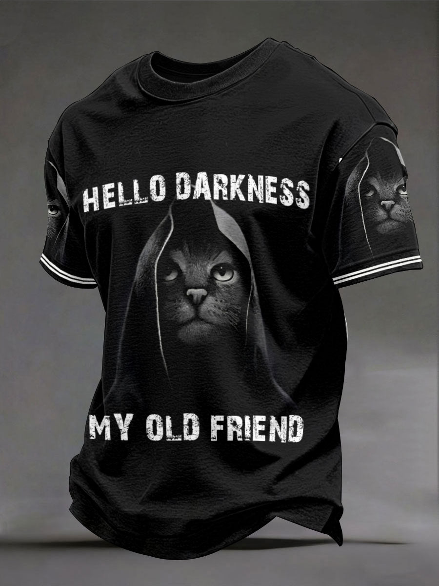 Men's 'hello darkness my old friend' T-shirts