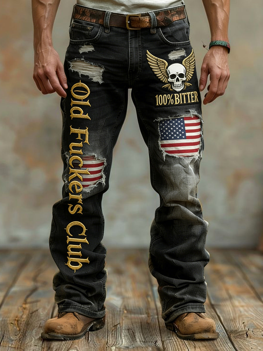 Men's Vintage Old Fuckers Club Casual Pants