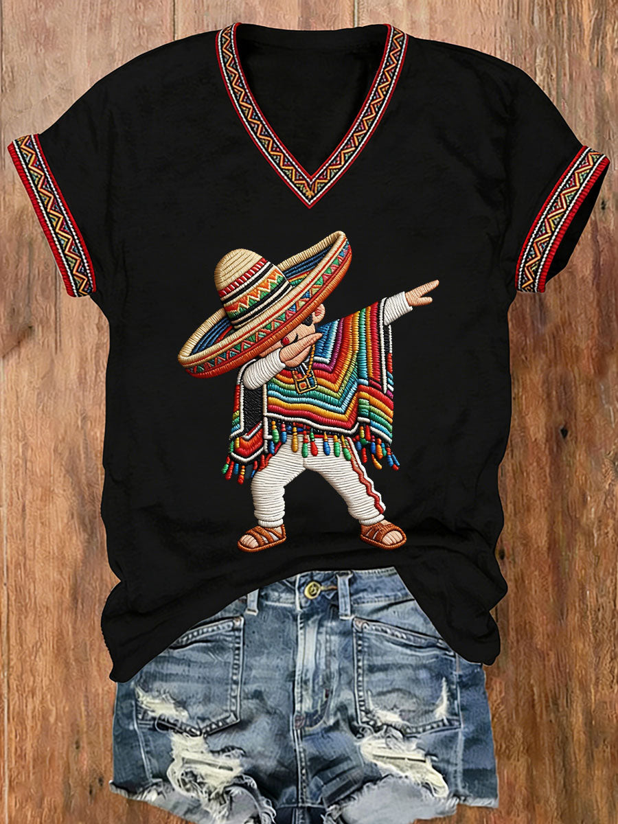 Women's Cinco de Mayo Print Casual T-Shirt