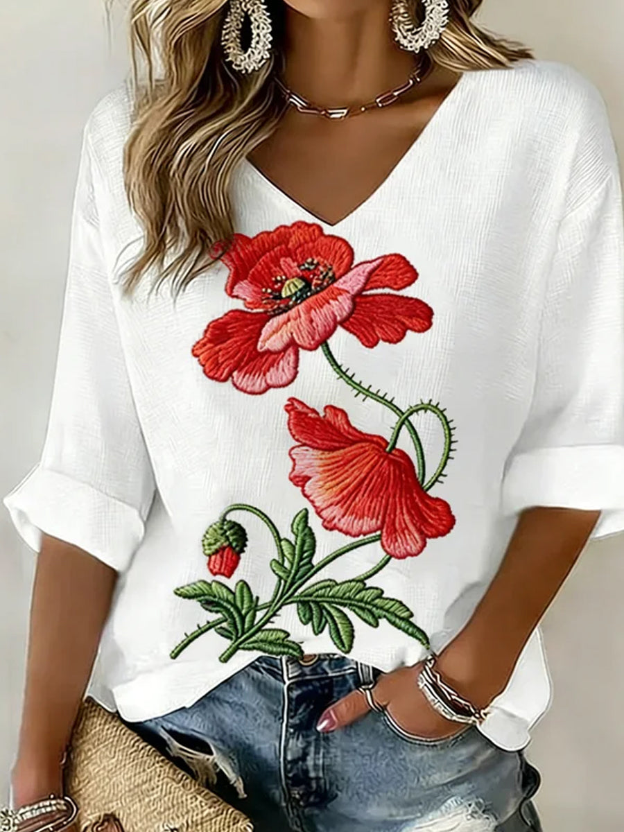 Retro Anniversary Art Print Casual Top