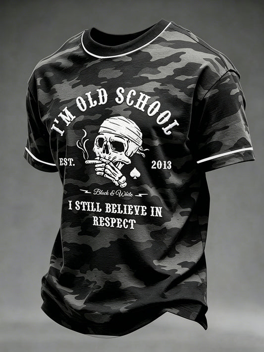 Old Fuckers Club Printed Vintage Fashion Loose Short Sleeve T-Shirt