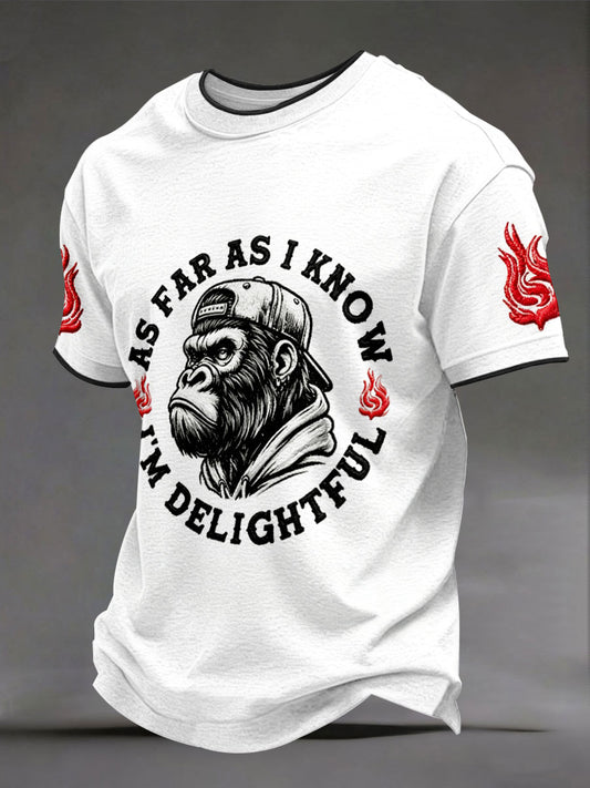 Men's 'As Far As I Know I'm Delightful' Monkey T-shirts