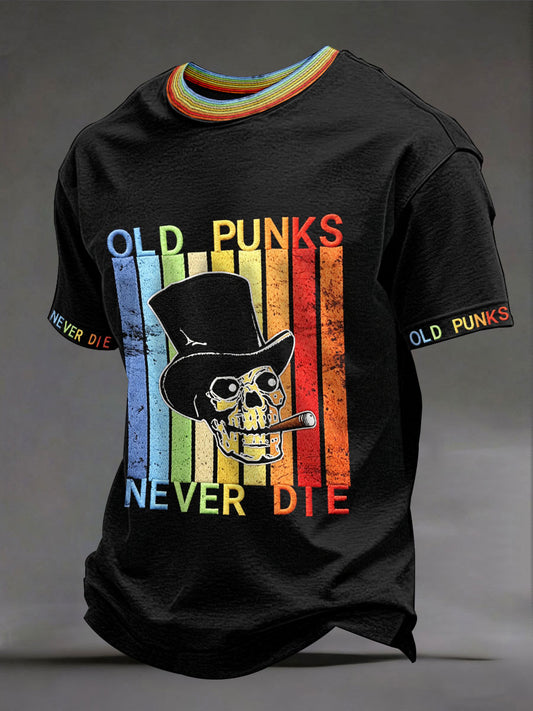 Men's 'Old Punks Never Die' T-shirts