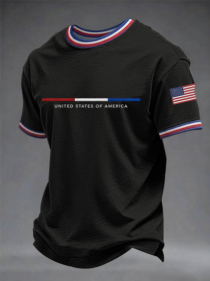 Men's United States Of America Short Sleeves T-shirt