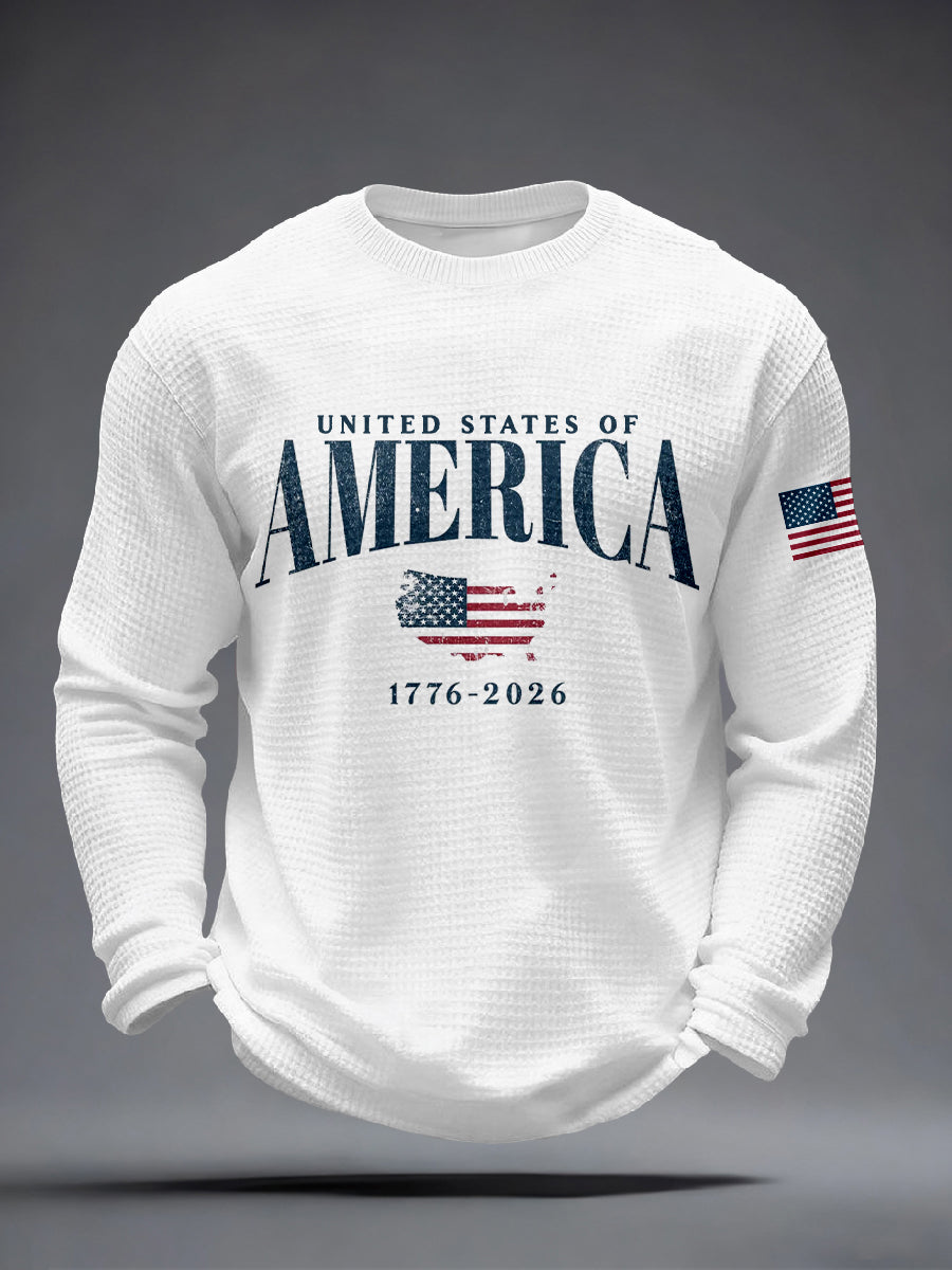 Men's America 1776-2026 Waffle Long-Sleeve T-Shirt