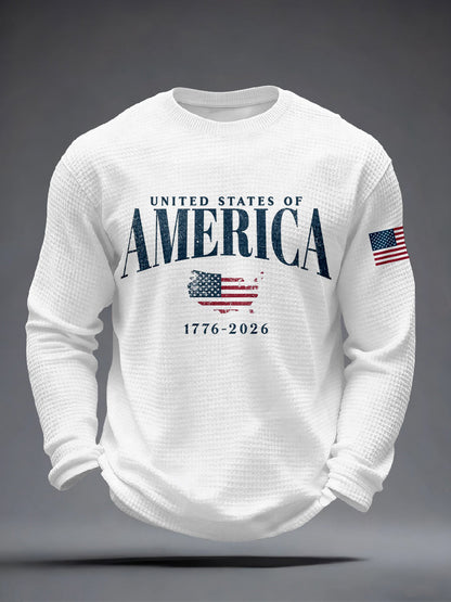 Men's America 1776-2026 Waffle Long-Sleeve T-Shirt