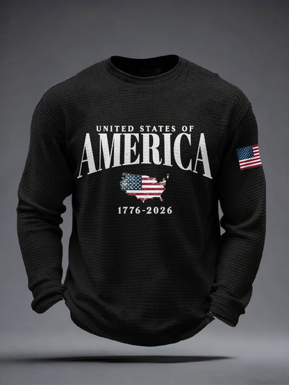 Men's America 1776-2026 Waffle Long-Sleeve T-Shirt