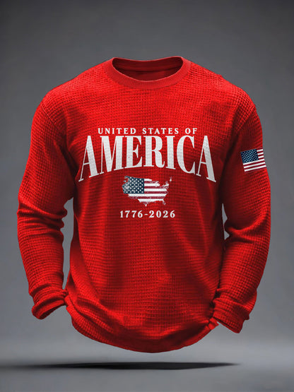 Men's America 1776-2026 Waffle Long-Sleeve T-Shirt