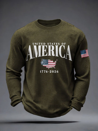 Men's America 1776-2026 Waffle Long-Sleeve T-Shirt