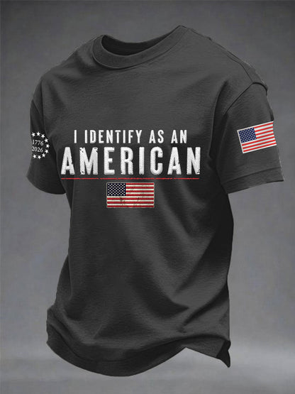 Men's I Identify As An American Casual Patriot Tee