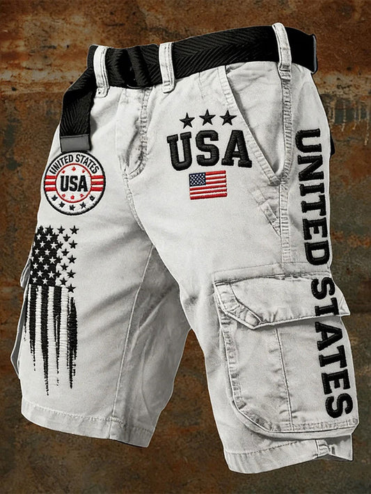Men's Independence Day Printed Casual Shorts