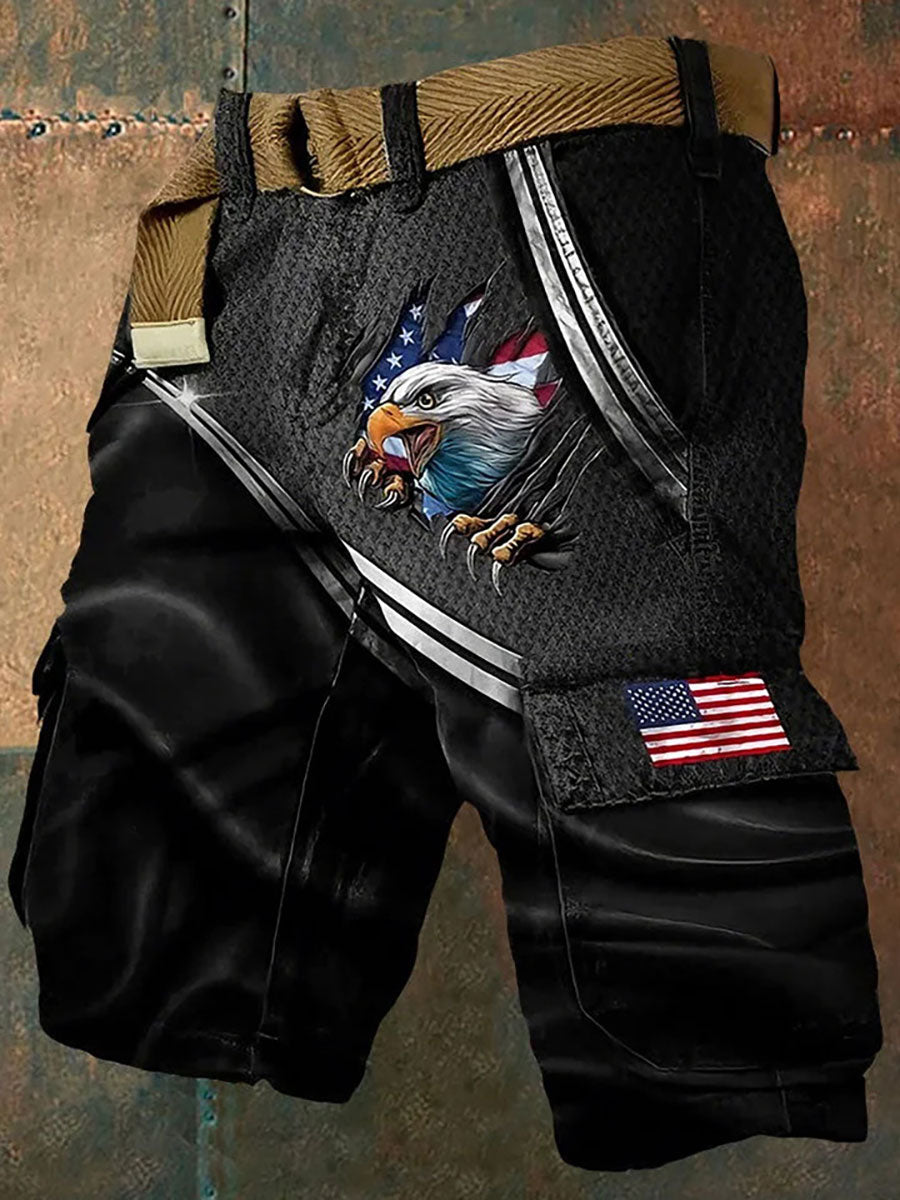 Men's Independence Day Printed Casual Shorts