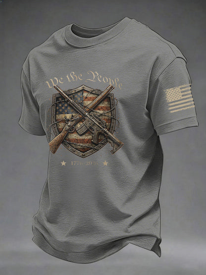 Men's USA 1776-2026 Printed Casual T-Shirt