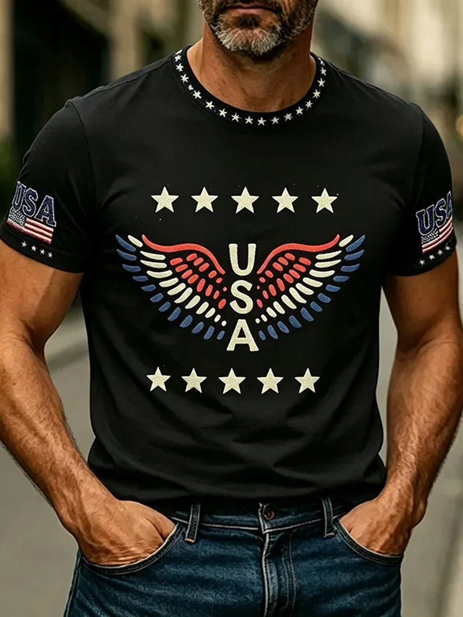Men's America Printed T-shirt