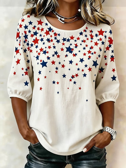 Women's Independence Day Print Top