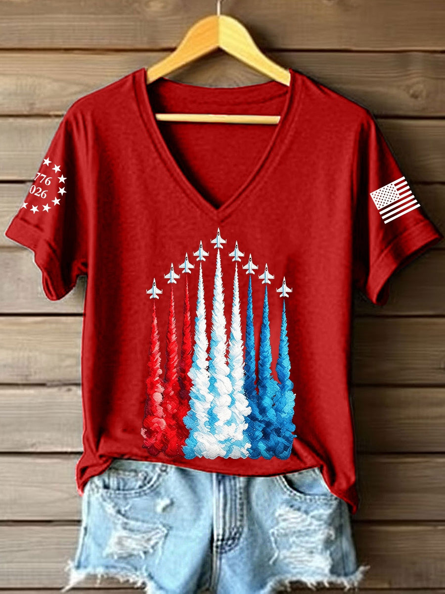 Women's America 1776-2026 V-Neck T-Shirt