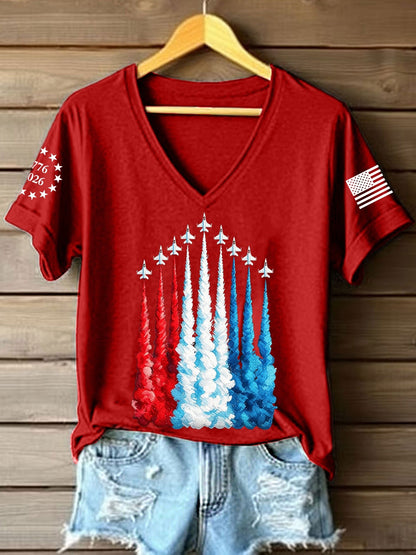 Women's America 1776-2026 V-Neck T-Shirt