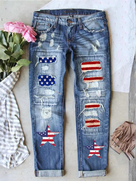Women's Stars And Stripes Jeans