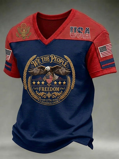 Men's We The People Freedom Printed V-neck T-shirt