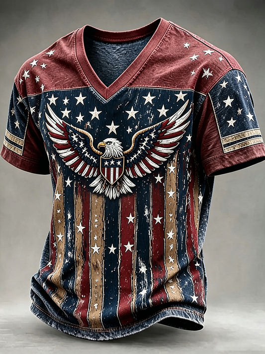 Men's Independence Day Print Casual T-Shirt