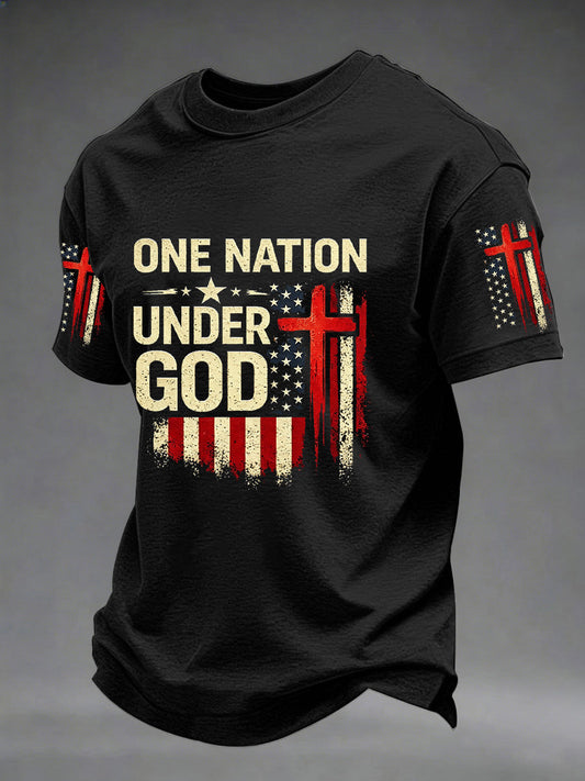 Men's Independence Day One Nation Under God Print Tee