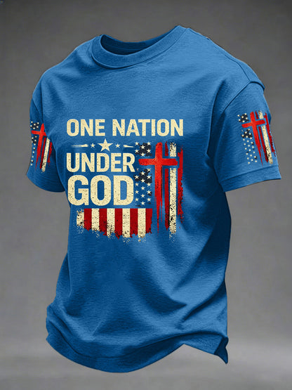 Men's Independence Day One Nation Under God Print Tee