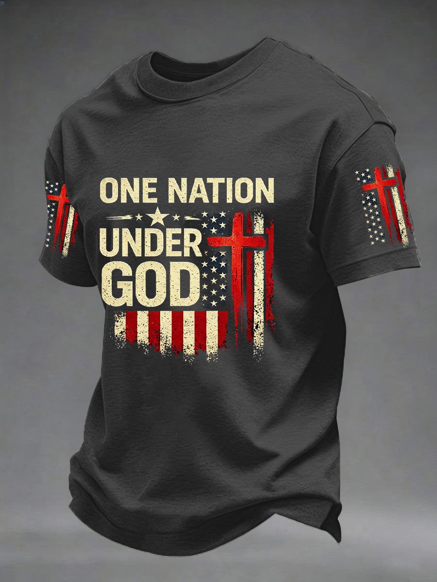 Men's Independence Day One Nation Under God Print Tee