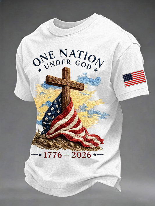Men's Independence Day One Nation Under God Print Tee