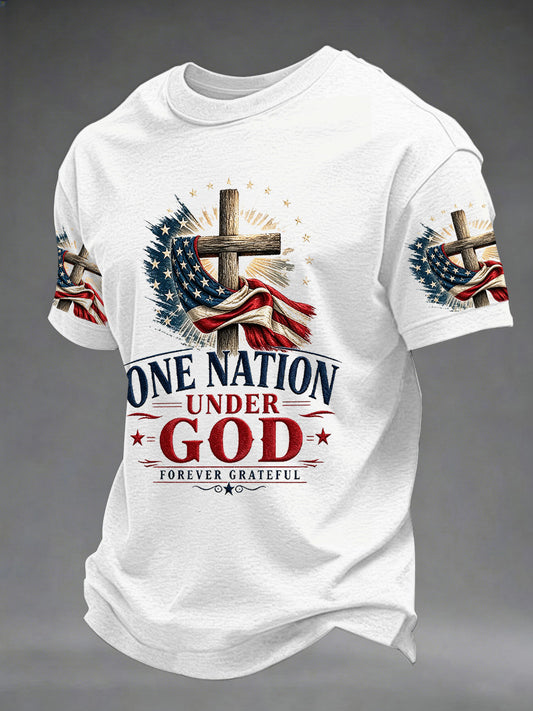 Men's Independence Day One Nation Under God Print Tee