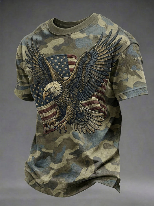 Men's American Independence Day Printed Casual T-Shirt